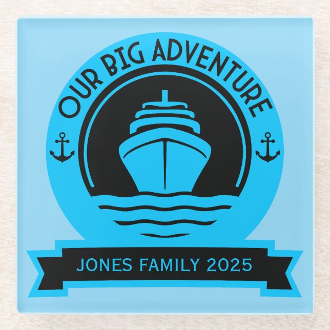 Posavasos De Vidrio World Cruise (Anverso)