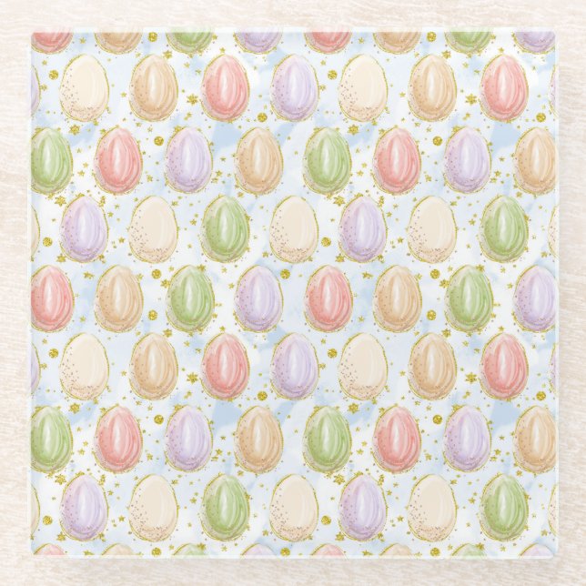 Posavasos De Vidrio Wreath de Pascua (Anverso)