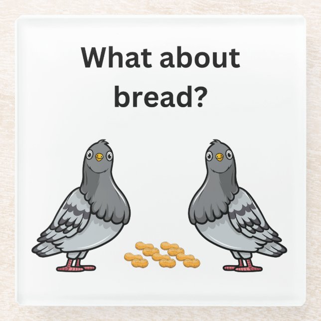 Posavasos De Vidrio ¿Y el pan? (Anverso)