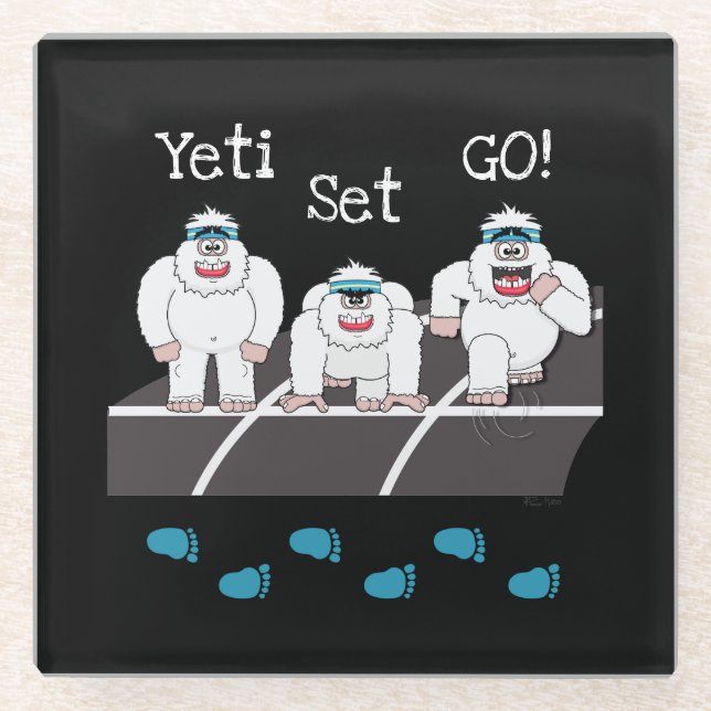 Posavasos De Vidrio Yeti Set Go Glass Coaster (Anverso)
