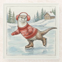 You Otter Be Skating, Glass Coaster