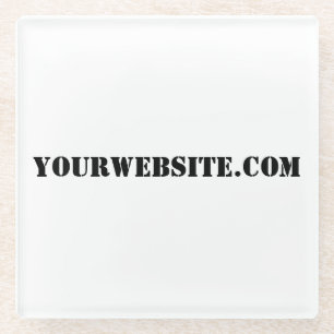 Posavasos De Vidrio YourWebSite.com