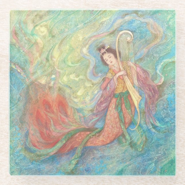 Posavasos De Vidrio Yura-yura: Celestial Maiden (Anverso)