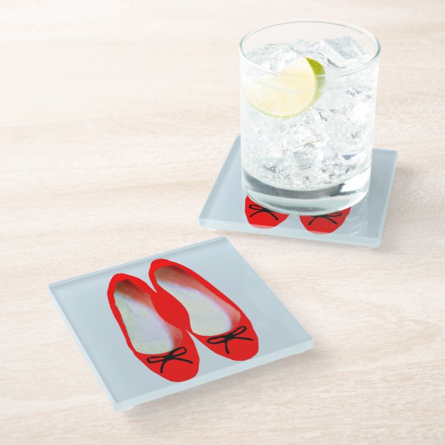 Posavasos De Vidrio Zapatos rojos (Angular)