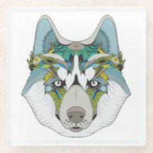 Zenart estampado Husky Dog Blue Husky Face