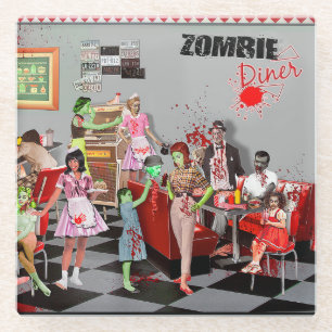 Posavasos De Vidrio Zombie Diner