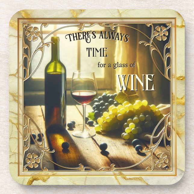 Posavasos de vino tinto Art Déco vintage (Frente)
