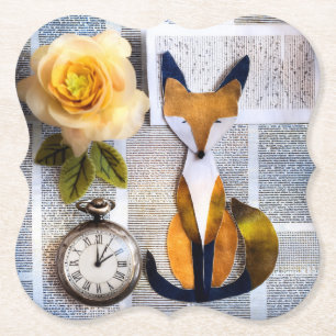 Posavasos de zorro de papel