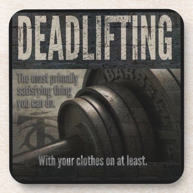 Posavasos Deadlift - gimnasio divertido Meme - entrenamiento (Frente)