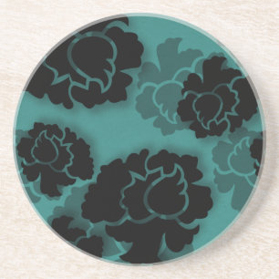 Posavasos Decadencia Floral Grunguesa, Verde azulada