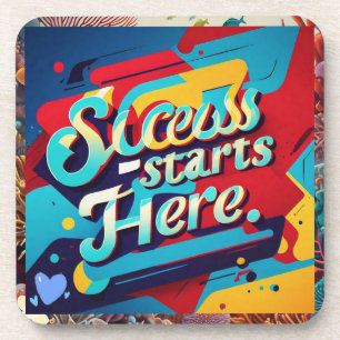 Posavasos "Declaración de éxito elegante"