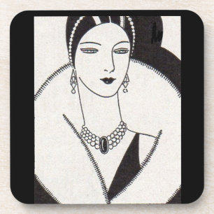 Posavasos Deco de arte de 1928