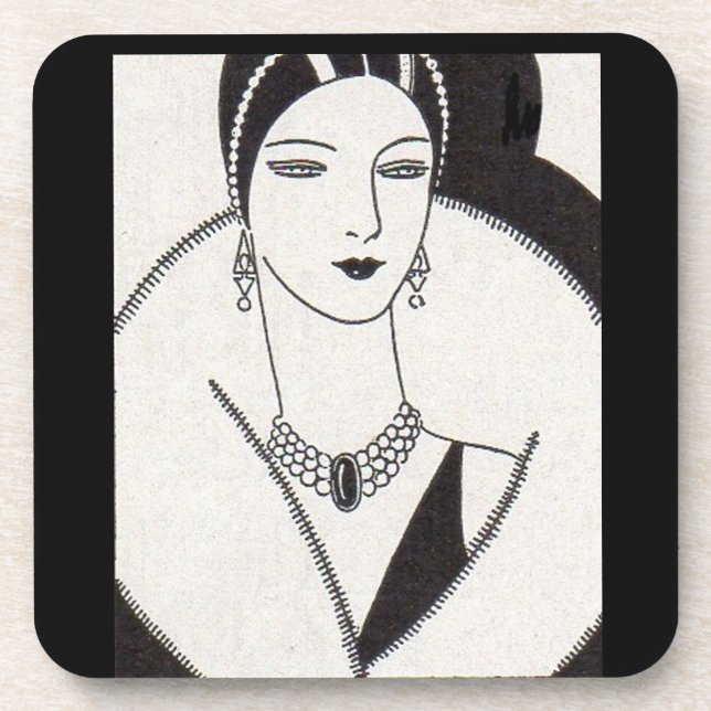 Posavasos Deco de arte de 1928 (Frente)