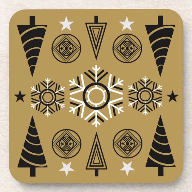 Posavasos Decoración Art Nouveau Navidad (Frente)