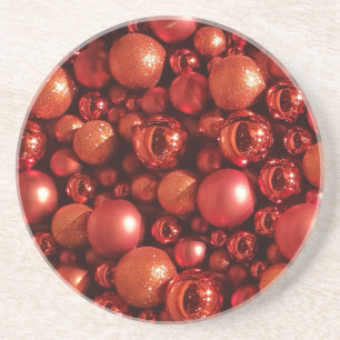 Posavasos Decoración de los navidades en tonos rojos