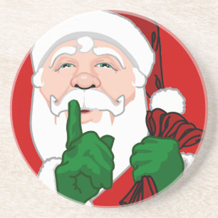 Posavasos Decoración de Navidades festivos de Santa Cláusula