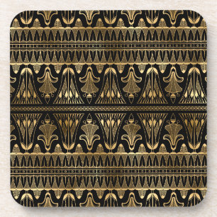 Posavasos Decoración de oro y arte negro