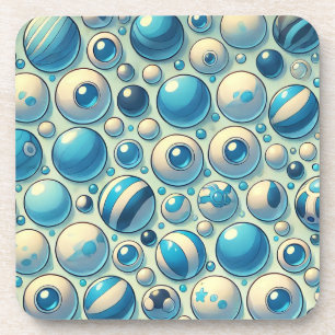 Posavasos Decoración Moderna Geométrica Blanca Azul para el 