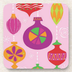 Posavasos Decoración numerosa del navidad ilustrada en diff