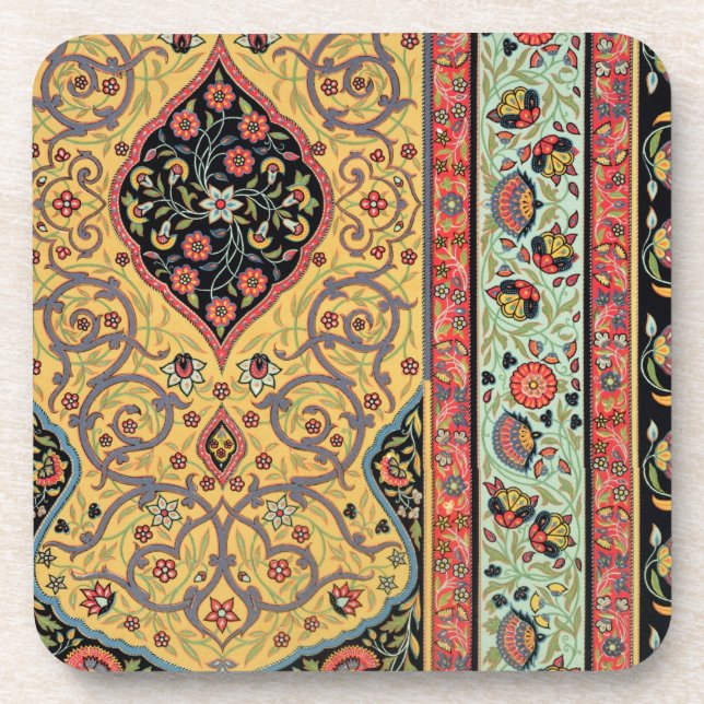 Posavasos Decoración persa, placa XXV del 'Orn policromo (Frente)