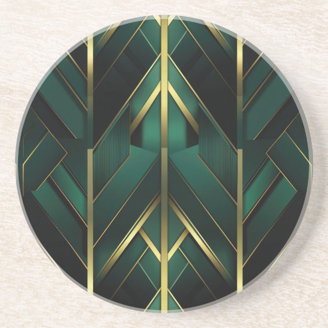Posavasos Decoración Verde (Frente)