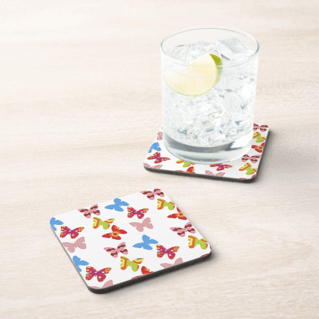 Posavasos Decorative Colored Butterflies (Lado Derecho)