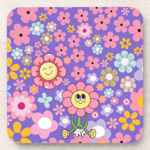 Posavasos Decorativo de los floros sonrientes