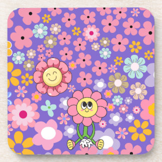 Posavasos Decorativo de los floros sonrientes