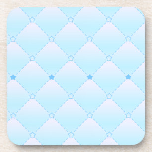 Posavasos Decorativo de Patrón de Diamante Azul Cl