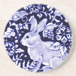 Posavasos Dedham Blue Rabbit, diseño clásico azul y blanco