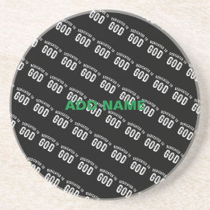 POSAVASOS DEDICADO A DIOS PERSONALIZABLE GUAY TEXTO BLANCO