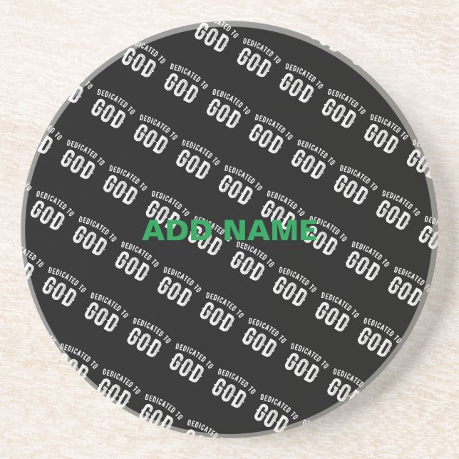 POSAVASOS DEDICADO A DIOS PERSONALIZABLE GUAY TEXTO BLANCO (Frente)