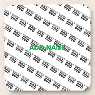 POSAVASOS DEDICADO A DIOS PERSONALIZABLE GUAY TEXTO NEGRO