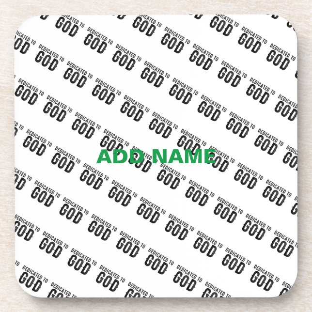 POSAVASOS DEDICADO A DIOS PERSONALIZABLE GUAY TEXTO NEGRO (Frente)