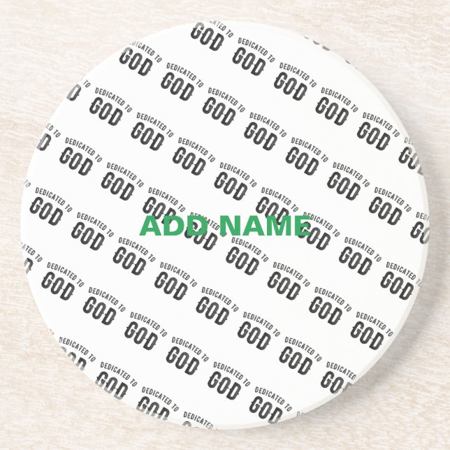 POSAVASOS DEDICADO A DIOS PERSONALIZABLE GUAY TEXTO NEGRO (Frente)