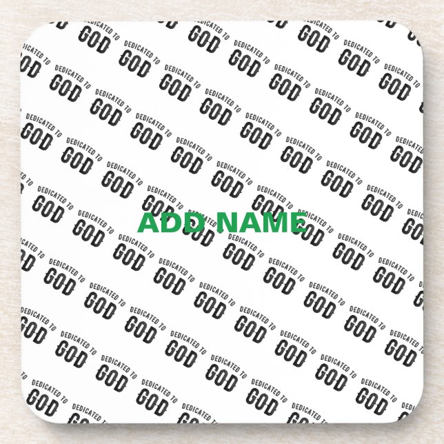 POSAVASOS DEDICADO A DIOS PERSONALIZABLE GUAY TEXTO NEGRO (Frente)