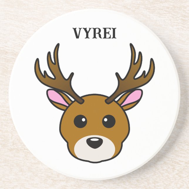 Posavasos Deer de Personalizado lindo (Frente)