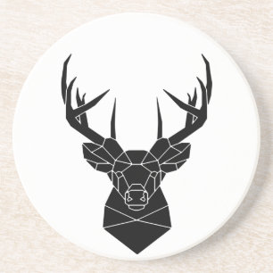 Posavasos Deer Head Geometric Ai File Deer Silhouette Stag P