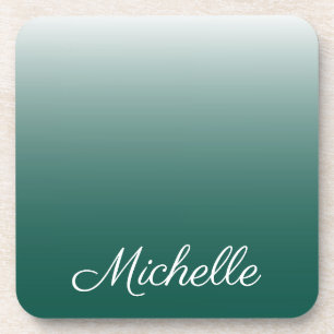 Posavasos Degradado oscuro personalizado verde