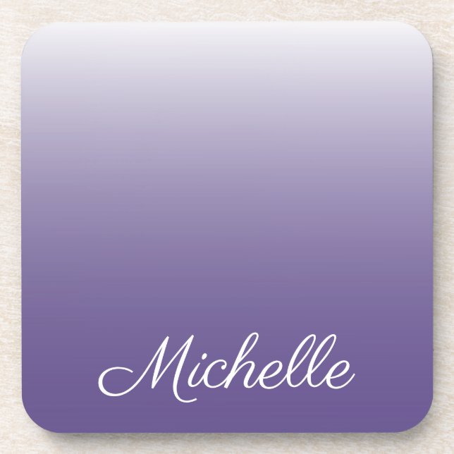Posavasos Degradado oscuro ultravioleta personalizado (Frente)