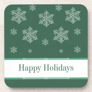 Posavasos Dejemos que nieve cuelgue, verde