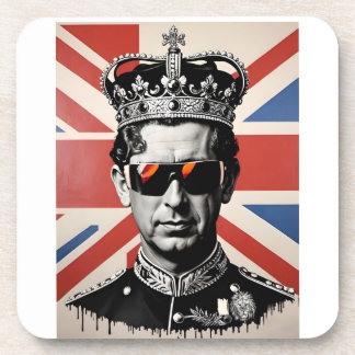 posavasos del rey Carlos III bandera del Reino Uni