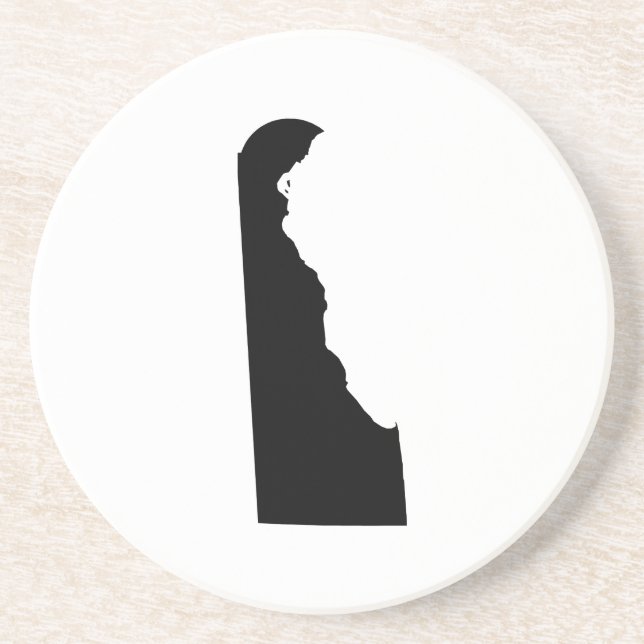 Posavasos Delaware en blanco y negro (Frente)