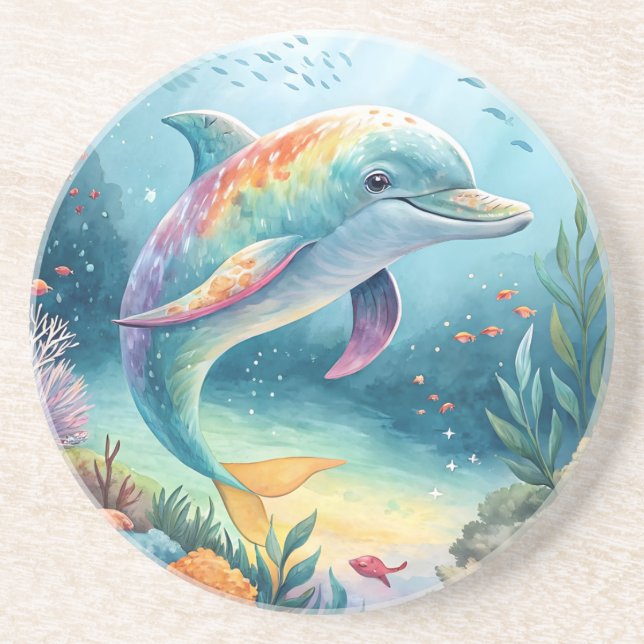 Posavasos Delfín subacuático (Frente)