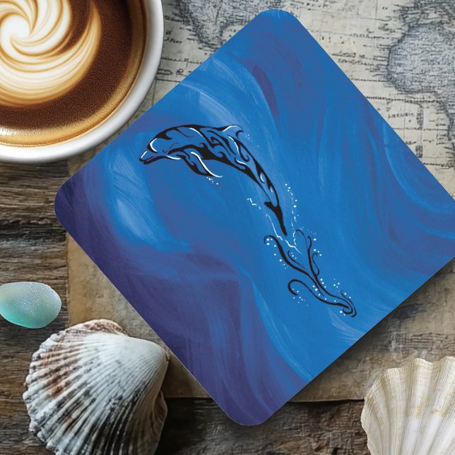 Posavasos Delfín tribal azul (Subido por el creador)