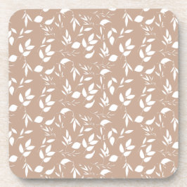 Posavasos Delicada silueta romántica florals taupe mocha