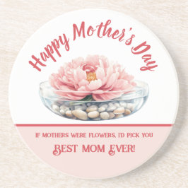 Posavasos Delicado Día de la Madre de Peones Rosa