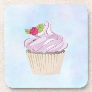 Posavasos Deliciosa tarta rosa morena arriba