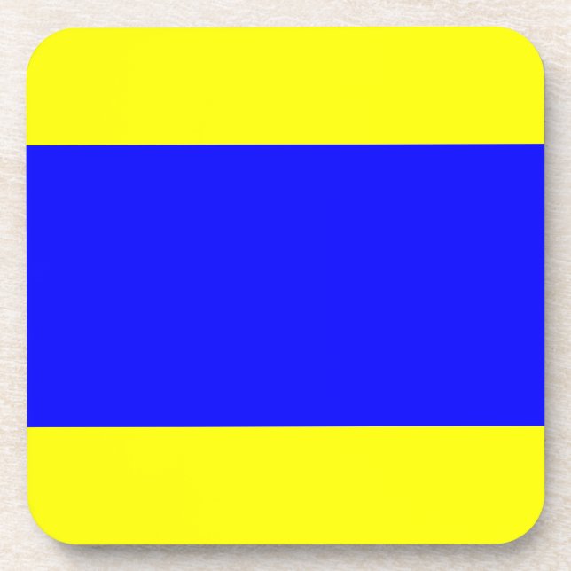 Posavasos Delta Amarillo Azul (Frente)