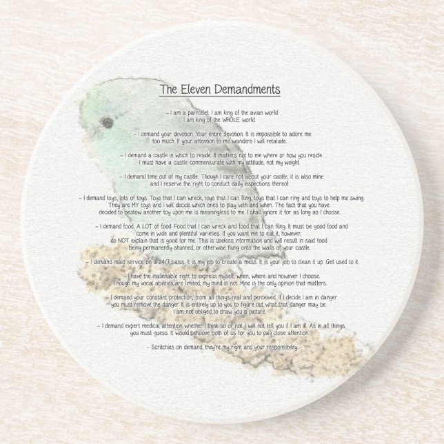 Posavasos Demandaciones de Parrotlets (Frente)